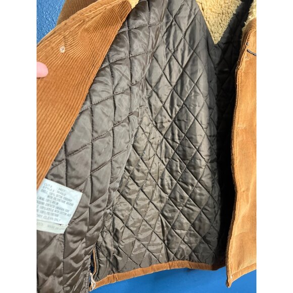 Vintage Envoy Corduroy Sherpa Lined Jacket Brown Mens L - Picture 6 of 7